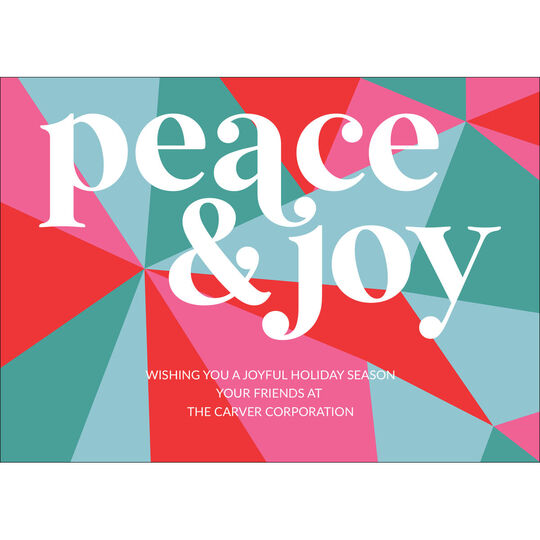 Peace and Joy Flat Holiday Cards